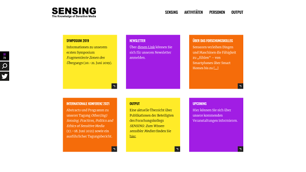 Konzept, Design und Realisierung einer Website mit Wordpress für das Forschungkolleg Sensing