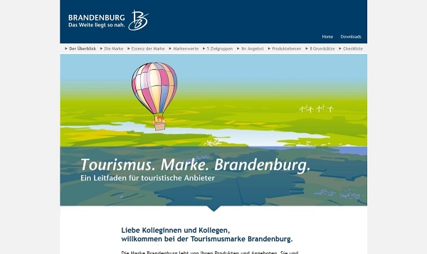 Zentrale Website für die Tourismusmarke Brandenburg